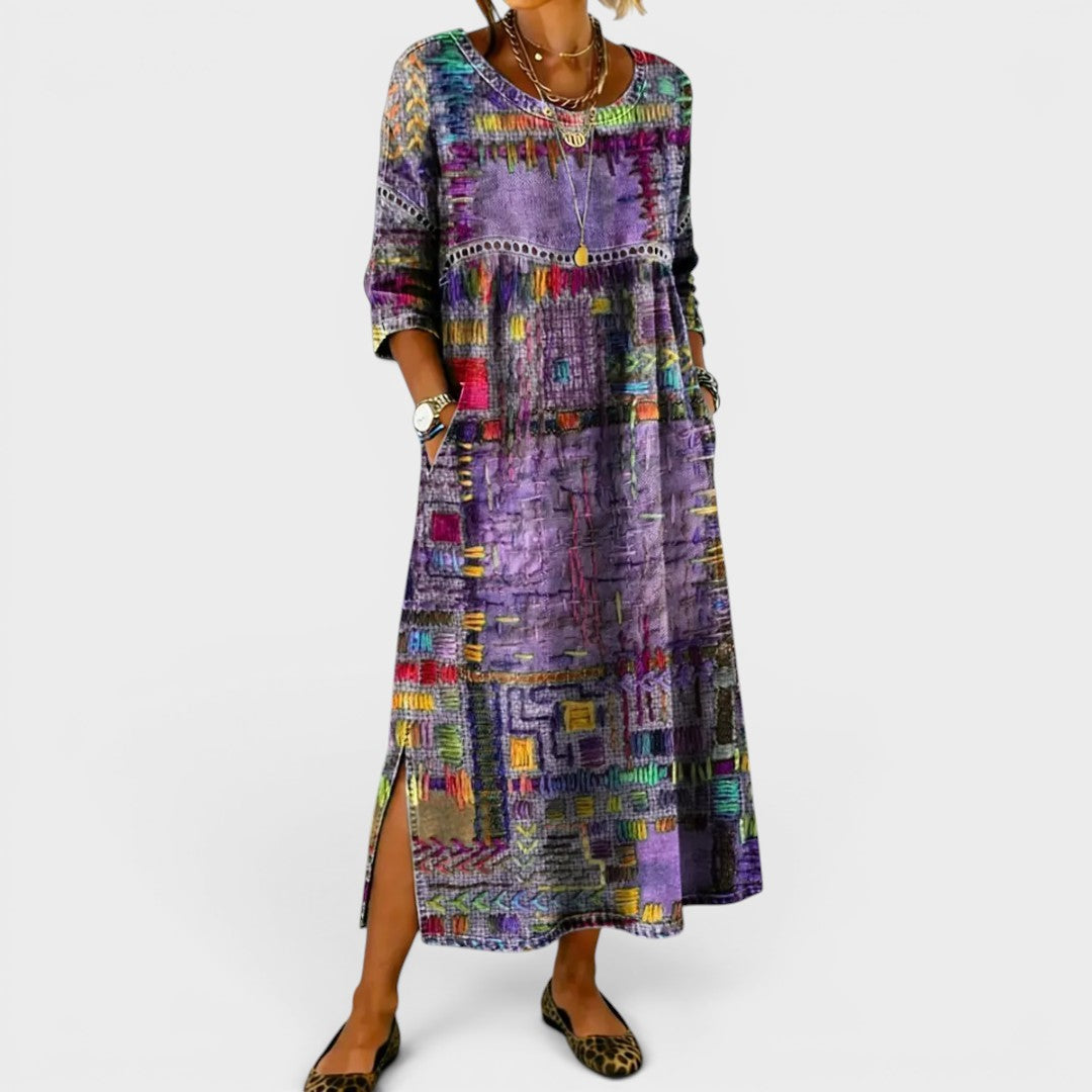 Léonie™ | Vestido de denim bohemio elegante