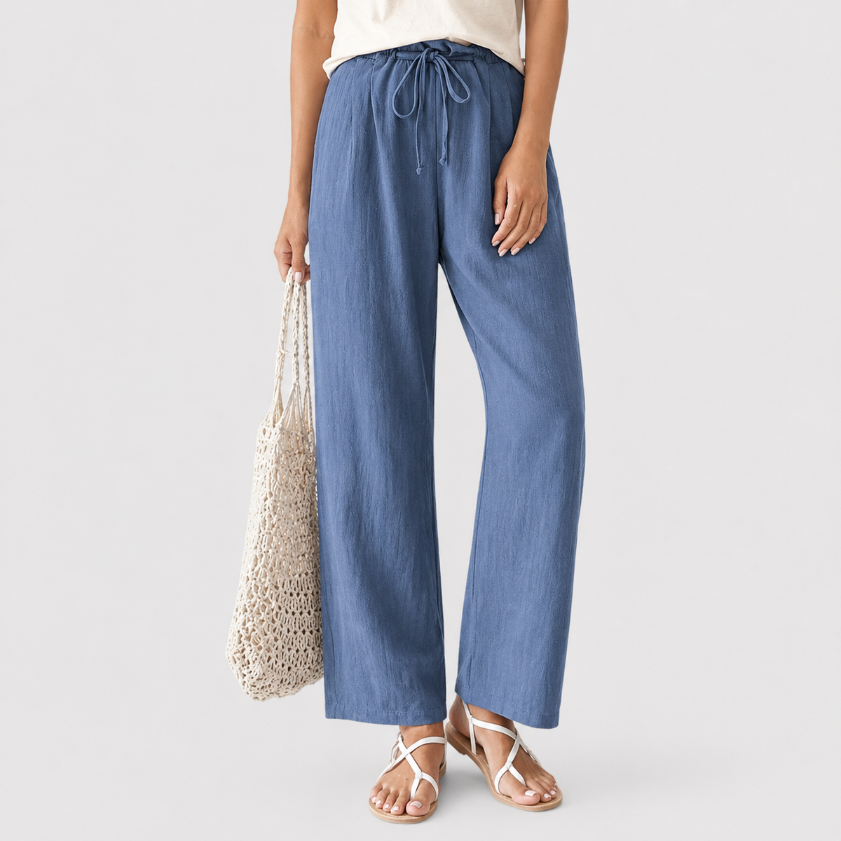 Vara - Pantalones Relaxed Fit con Cuerda