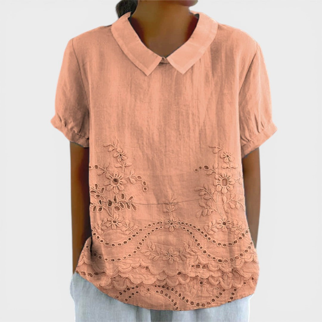 Zlata | Camisa con bordado floral