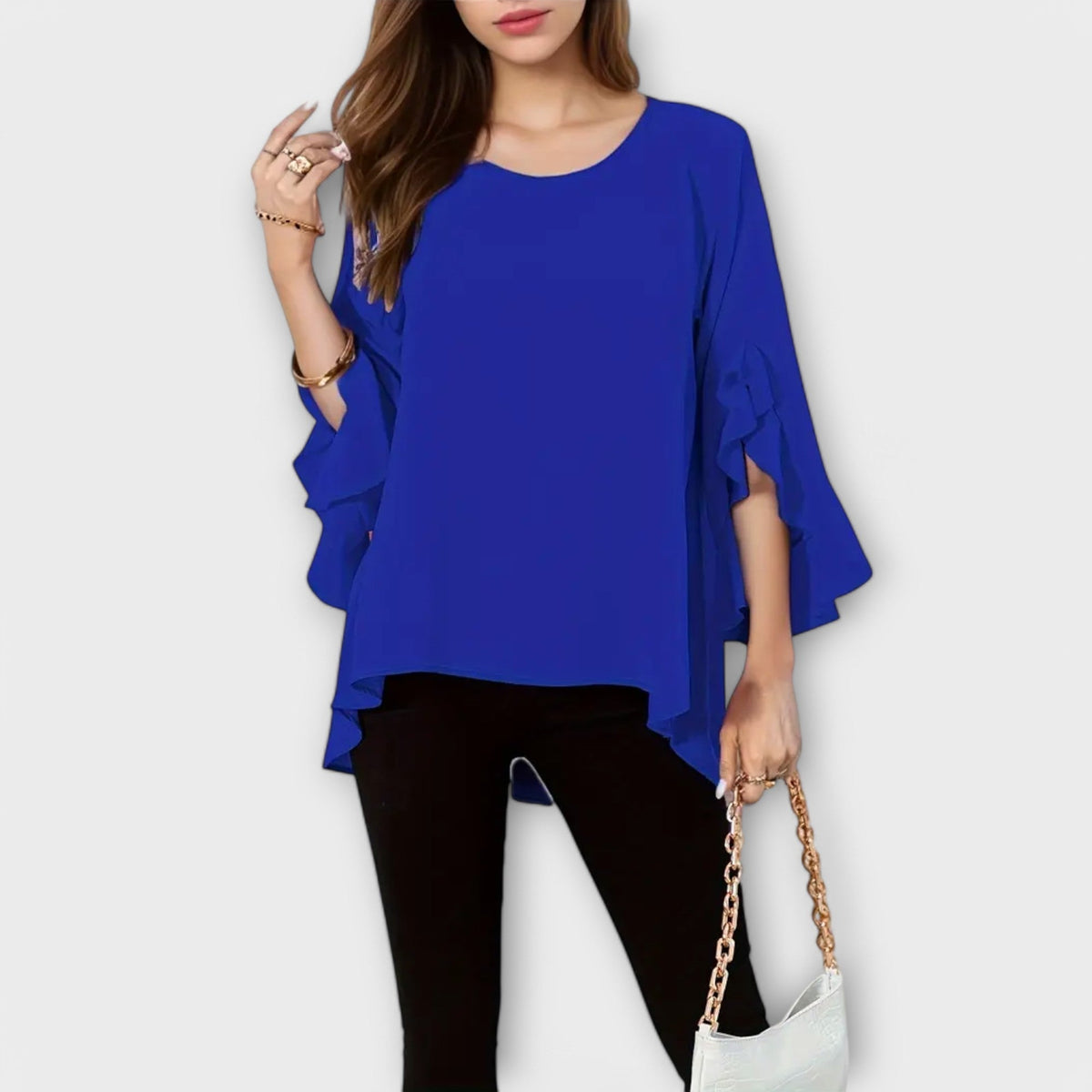 Aria - La blusa primaveral perfecta con escote redondo