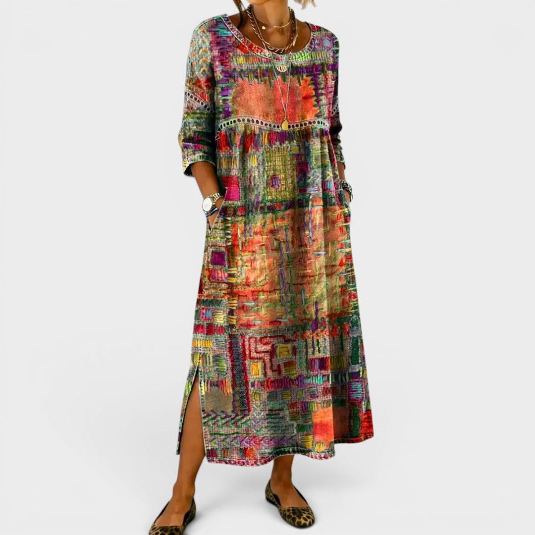 Léonie™ | Vestido de denim bohemio elegante