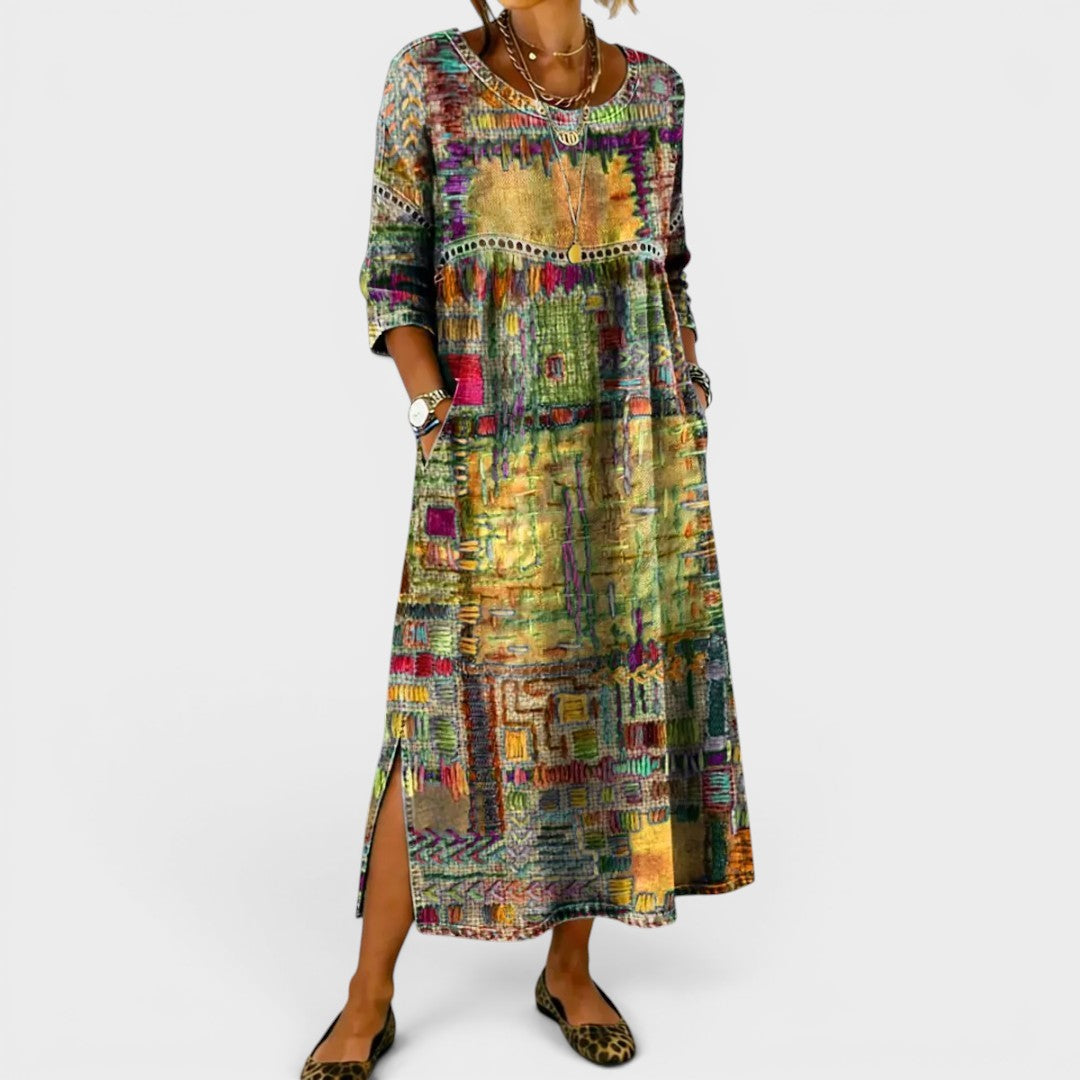Léonie™ | Vestido de denim bohemio elegante