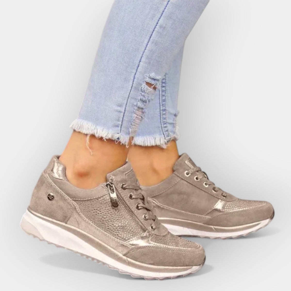 Zapatos anatómicos con cremallera