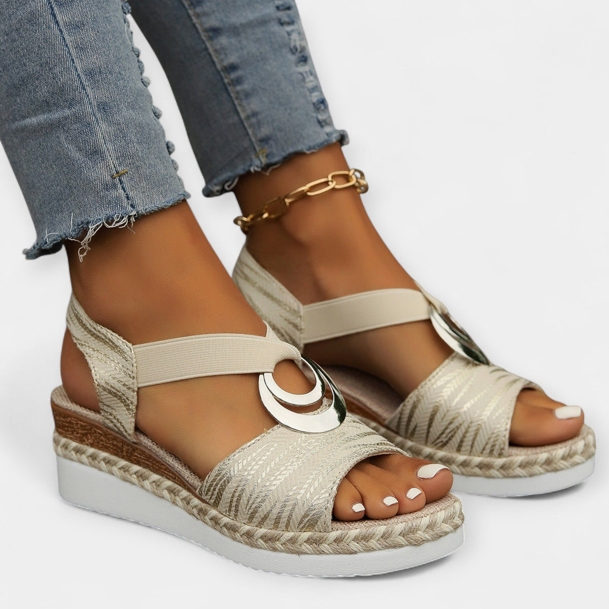 Sandalias romanas con trenzado
