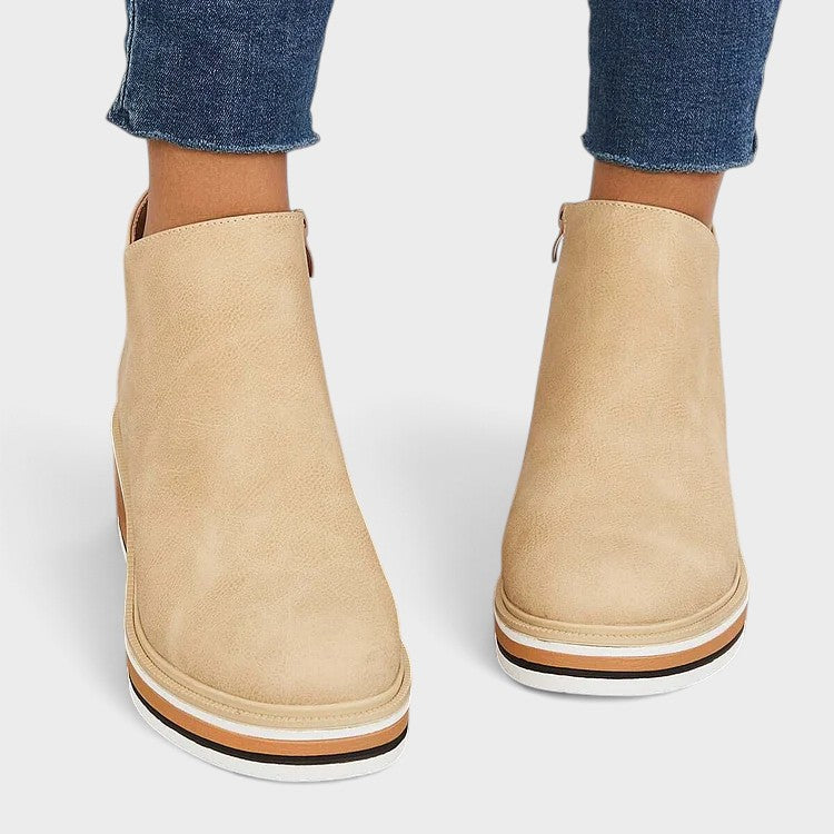 Marcela™ | Botines de Plataforma con Cremallera
