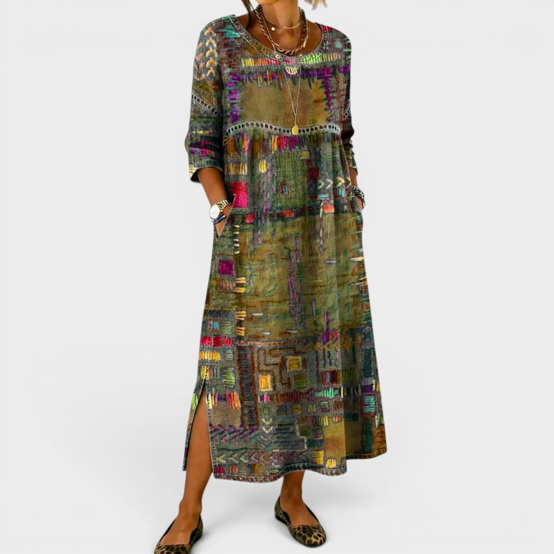 Léonie™ | Vestido de denim bohemio elegante