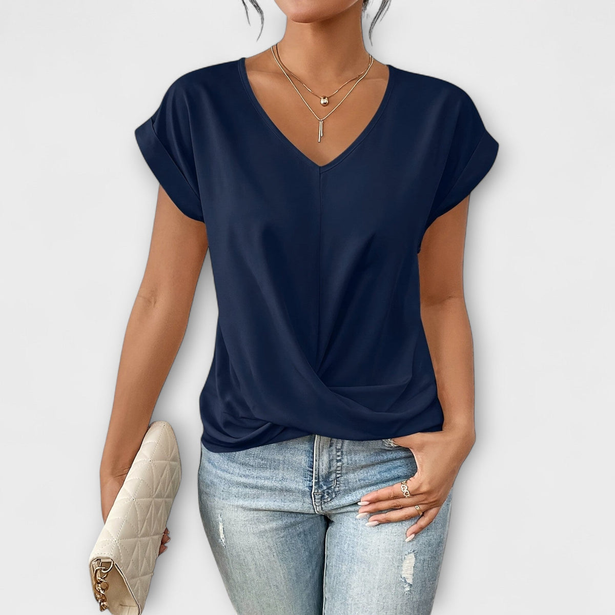 Eloise - Top con escote en V y detalle de lazo