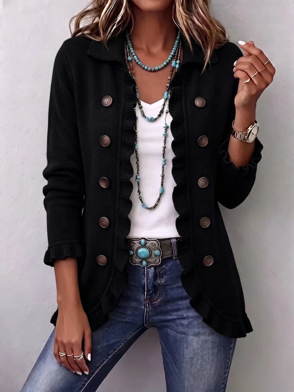 Laura™ | Chaqueta Punto Acanalado
