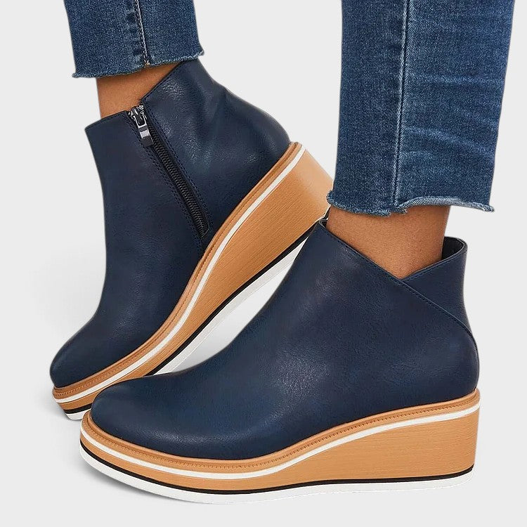Marcela™ | Botines de Plataforma con Cremallera