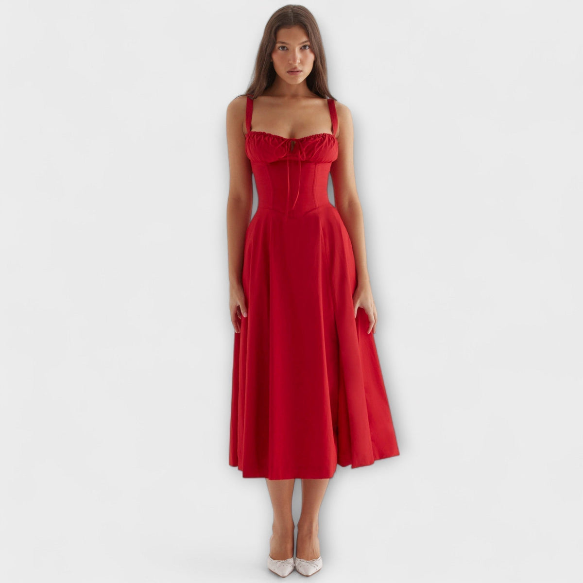 Zipporas - Vestido ajustado con un motivo floral moderno de primavera