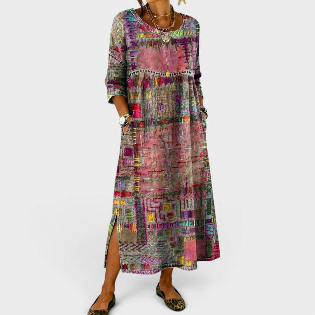 Léonie™ | Vestido de denim bohemio elegante
