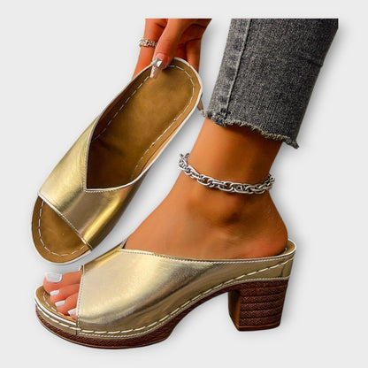 Sandalias de Tacón Alto y Abierto