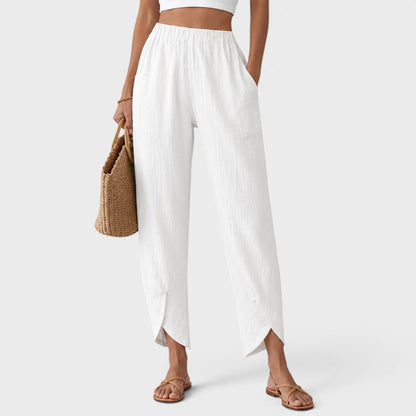 Kriza - Pantalones de Pierna Ancha con Bolsillos