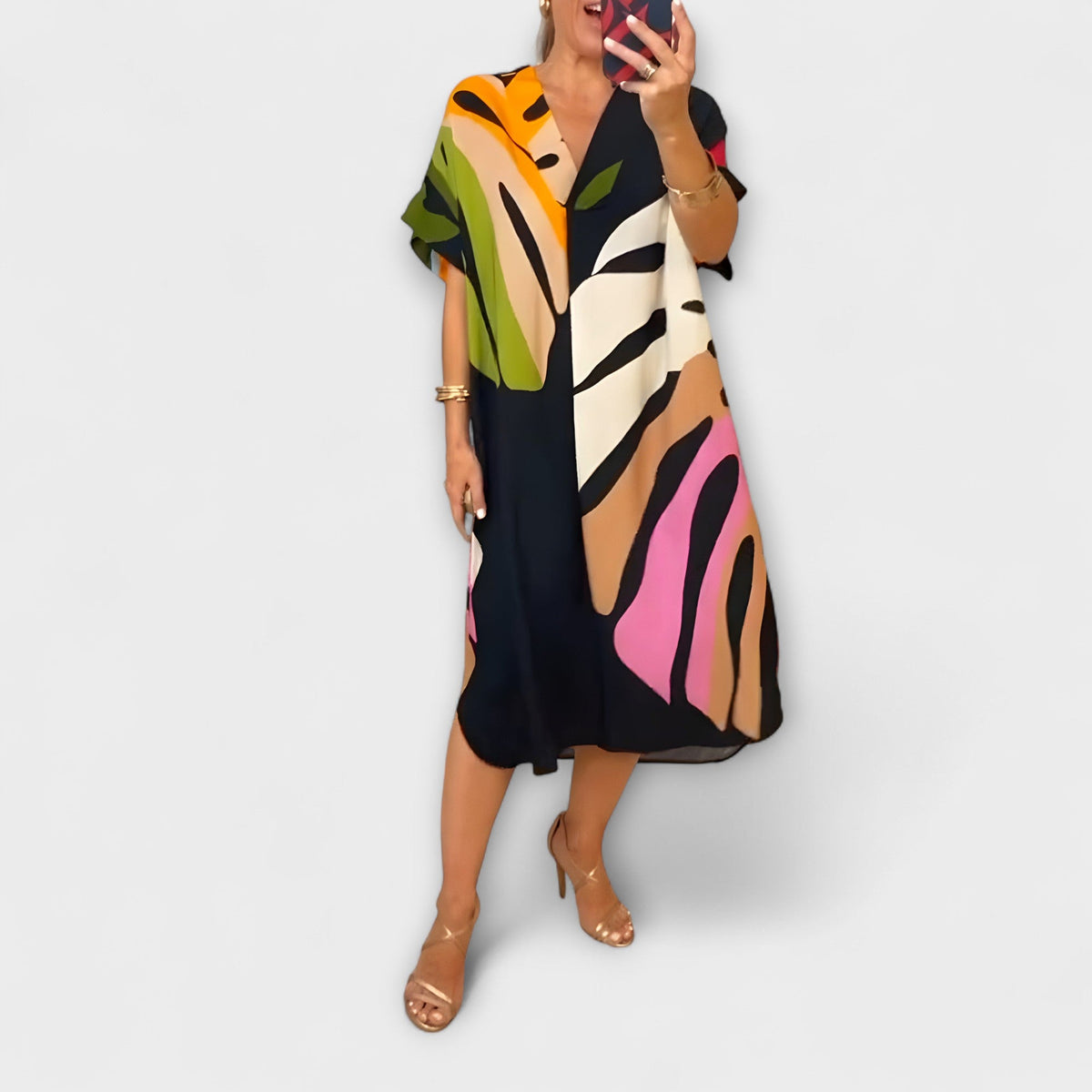 Roos - Vestidos casuales con motivo de hojas
