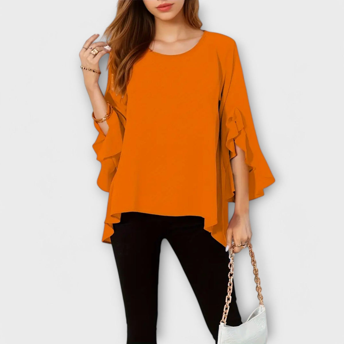 Aria - La blusa primaveral perfecta con escote redondo