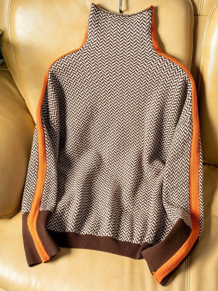 Rosaura™ | Suéter de Cuello Alto con Rayas
