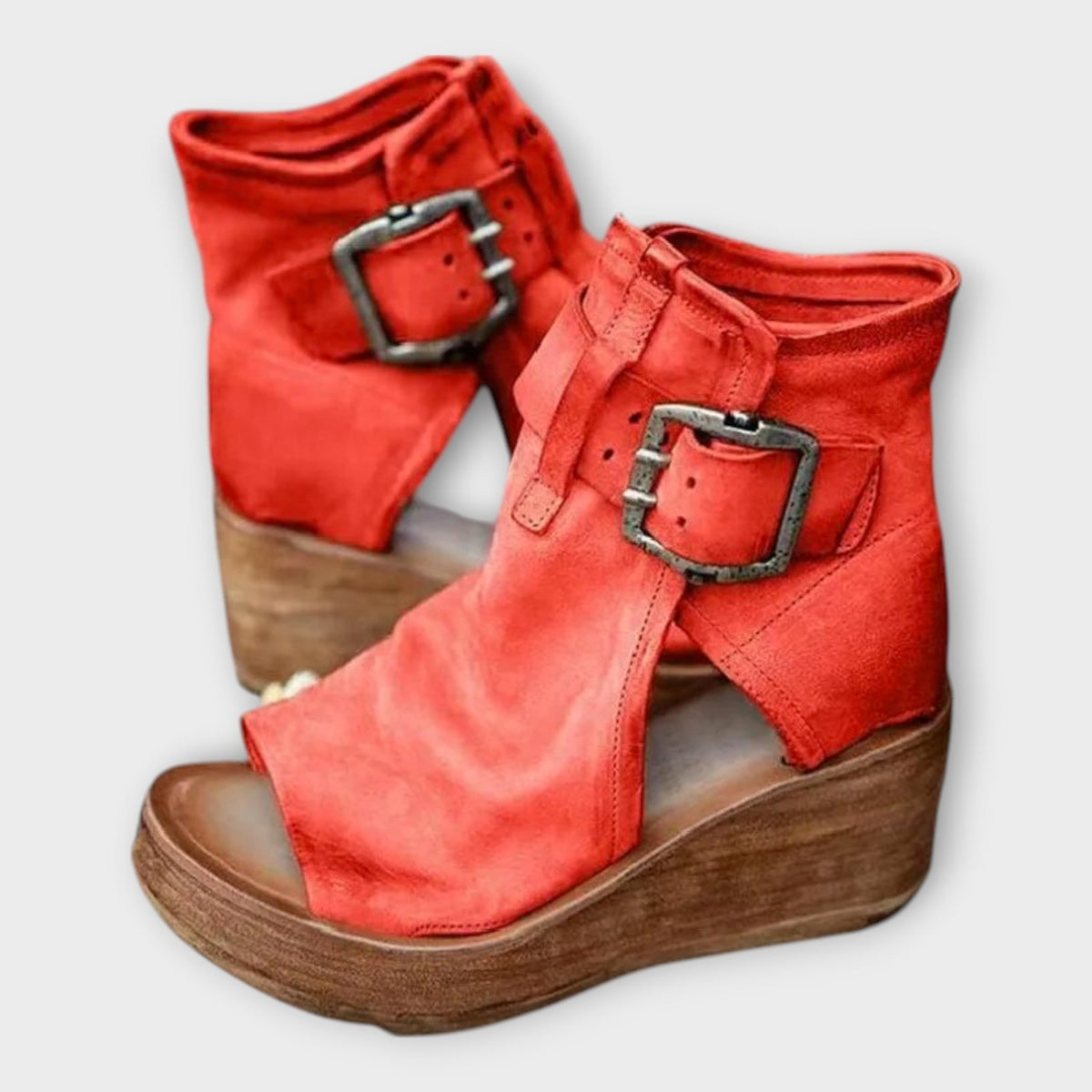 Sandalias con plataforma y punta abierta