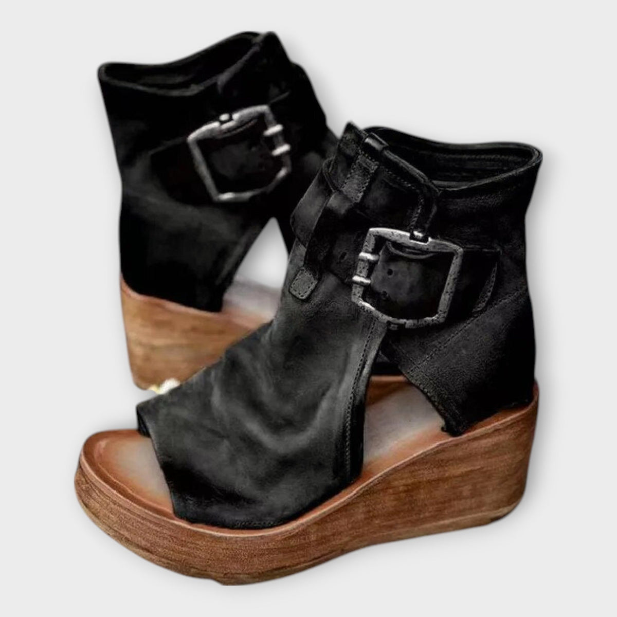 Sandalias con plataforma y punta abierta