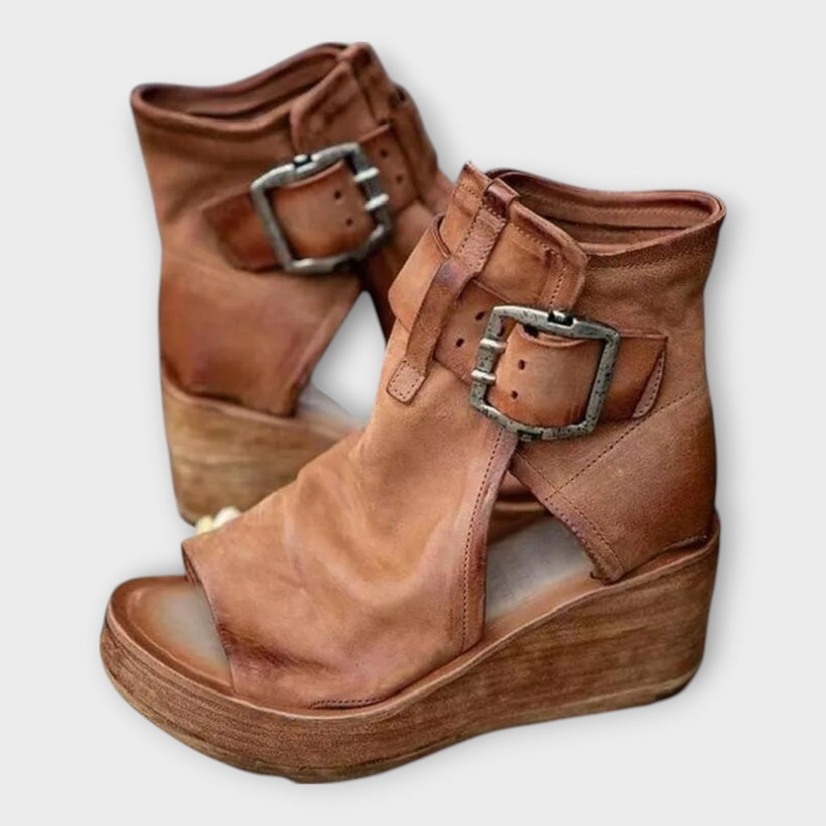 Sandalias con plataforma y punta abierta