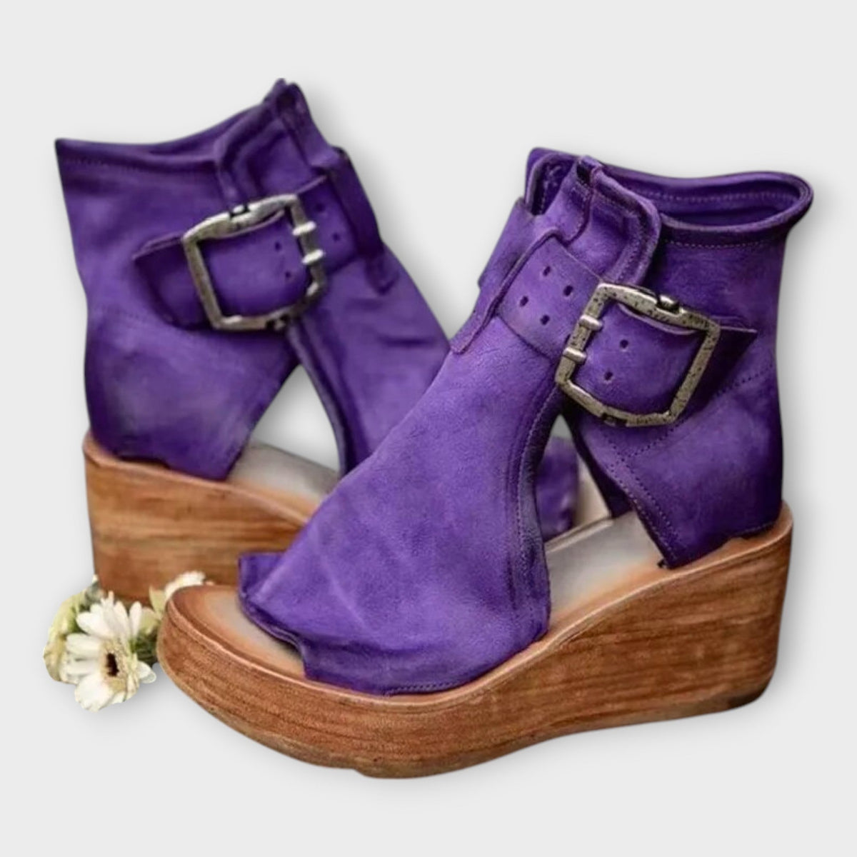 Sandalias con plataforma y punta abierta