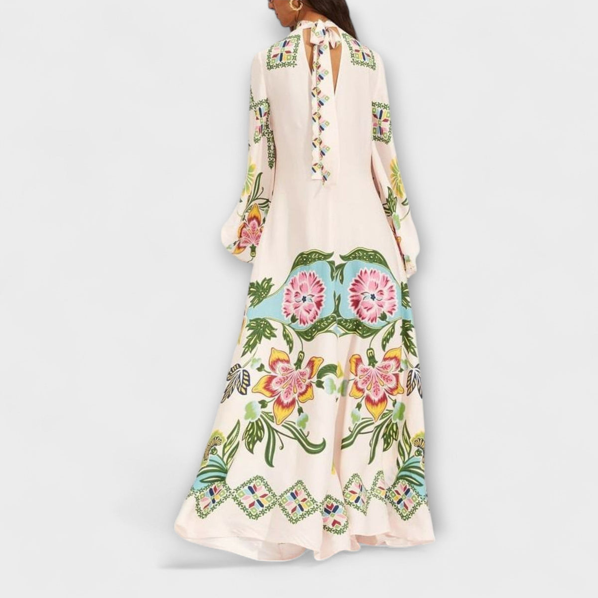 Lisa - Vestidos maxi elegantes con motivo floral y diseño casual