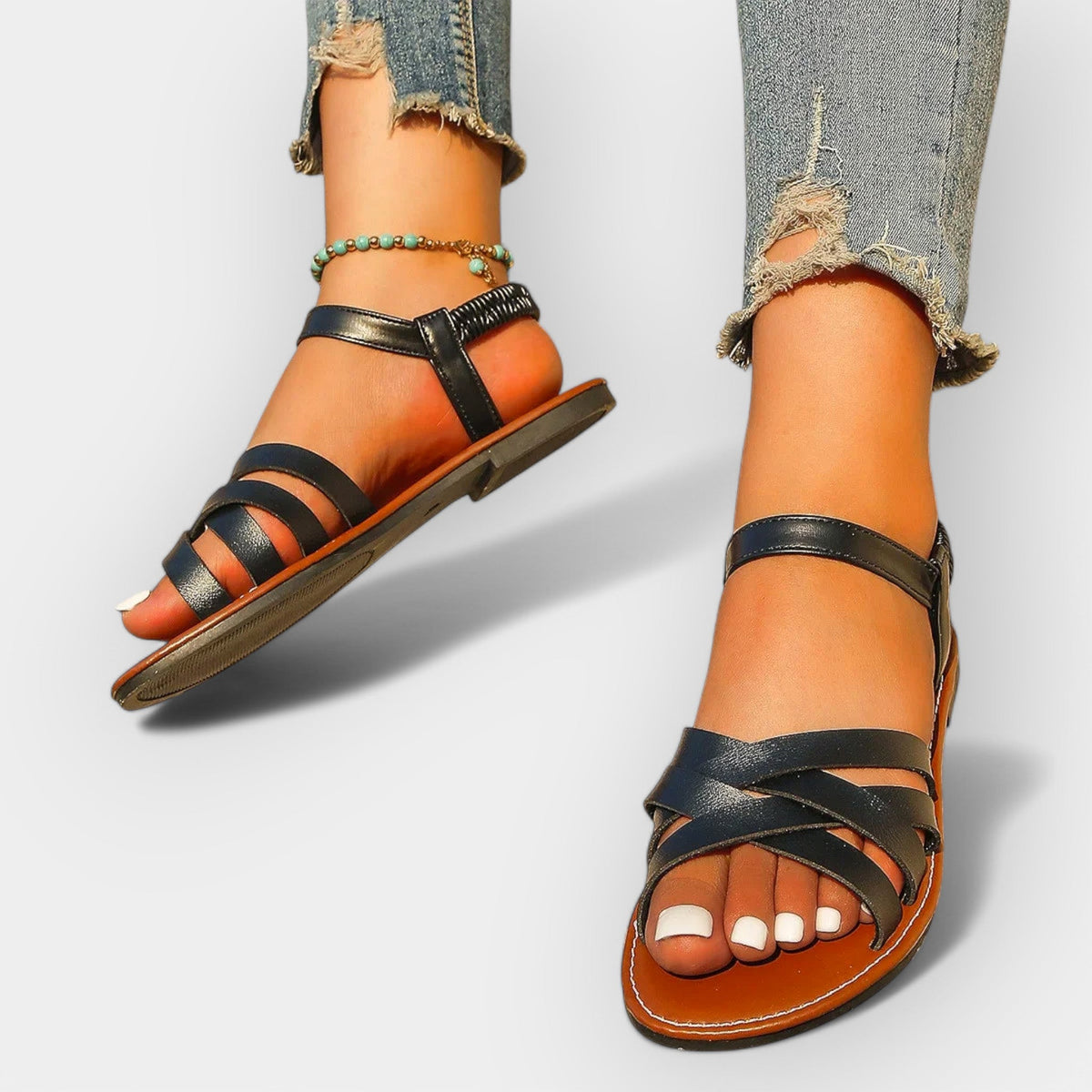 Sandalias hechas a mano con correas ajustables