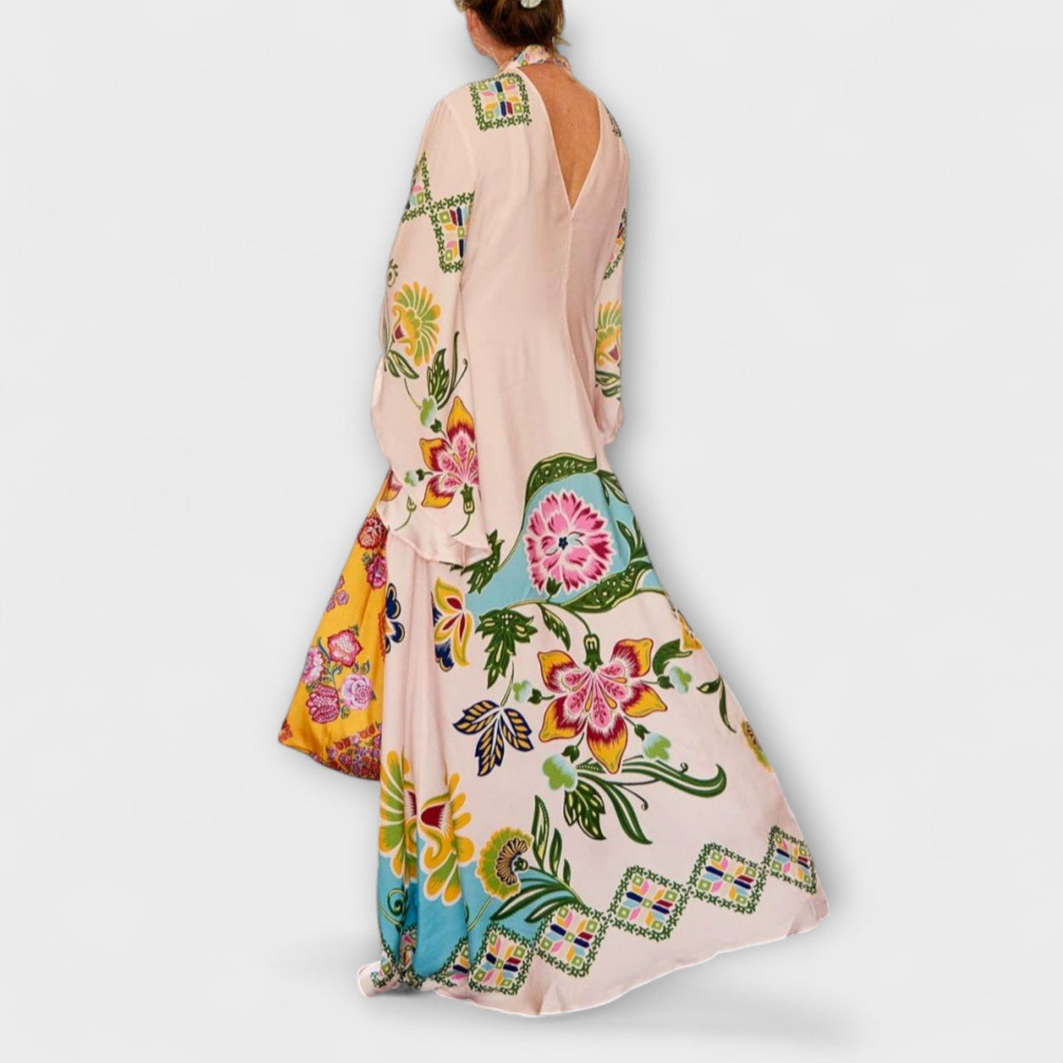 Lisa - Vestidos maxi elegantes con motivo floral y diseño casual