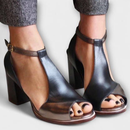 Sandalias Karolína de Piel Sofisticadas con Tacones