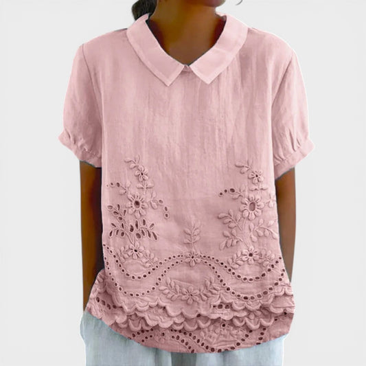 Zlata | Camisa con bordado floral