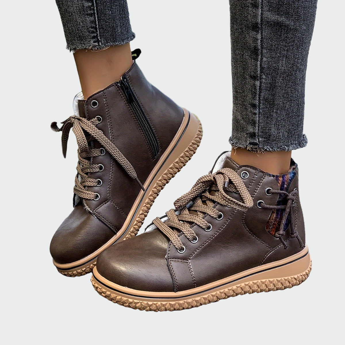 Botines de cuero ortopédico