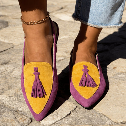 Marisa™ | Mules Slingback con Borlas