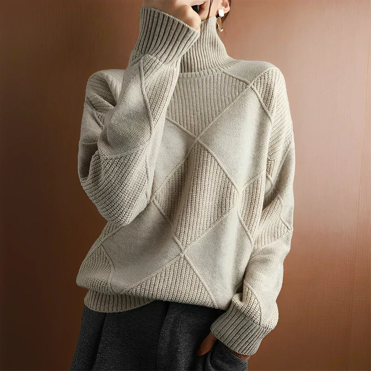 Marcelle | Suéter de cuello alto chunky