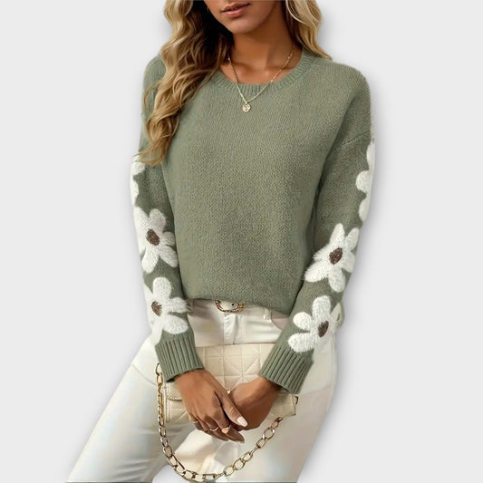 Silke - Chaleco de punto con diseño floral