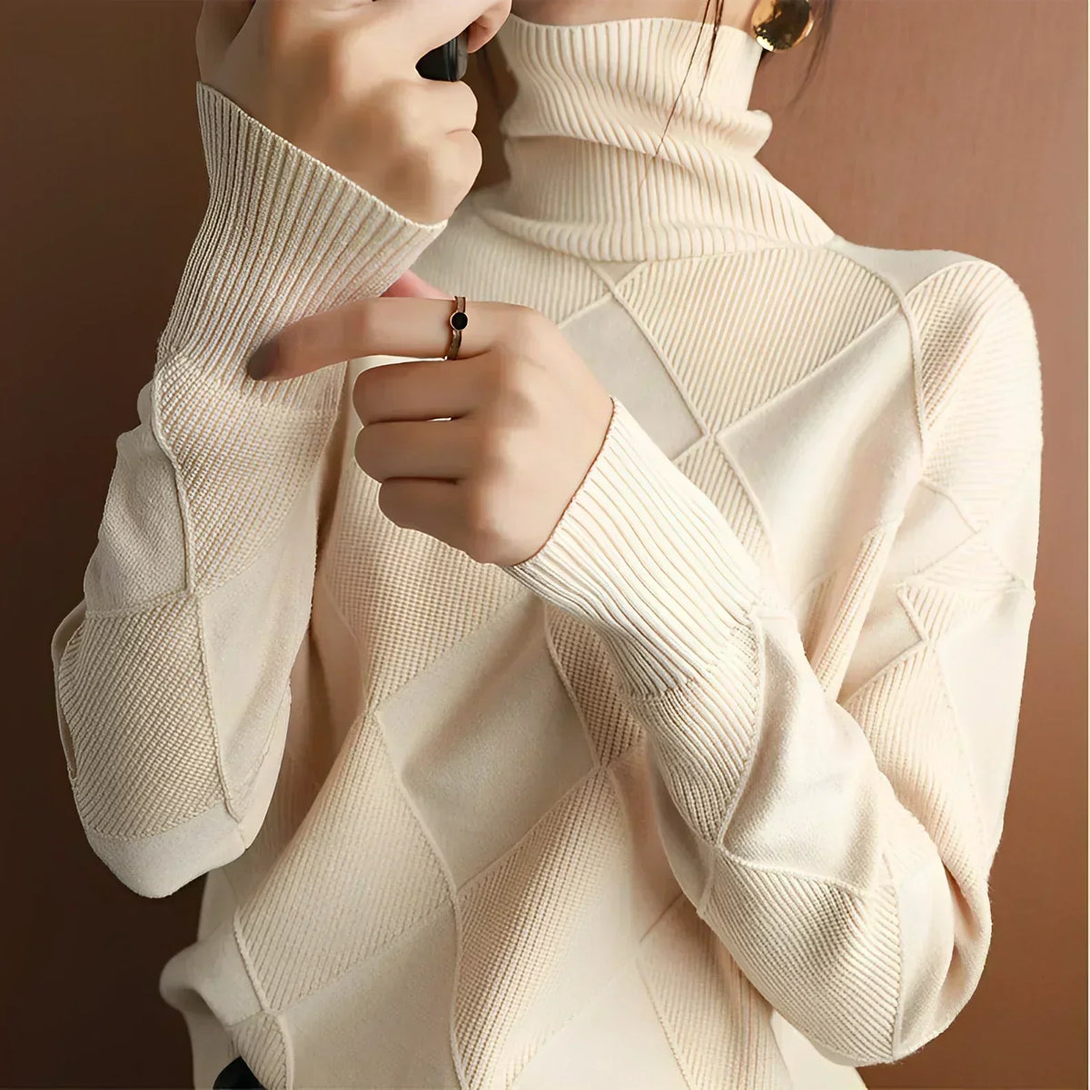 Marcelle | Suéter de cuello alto chunky