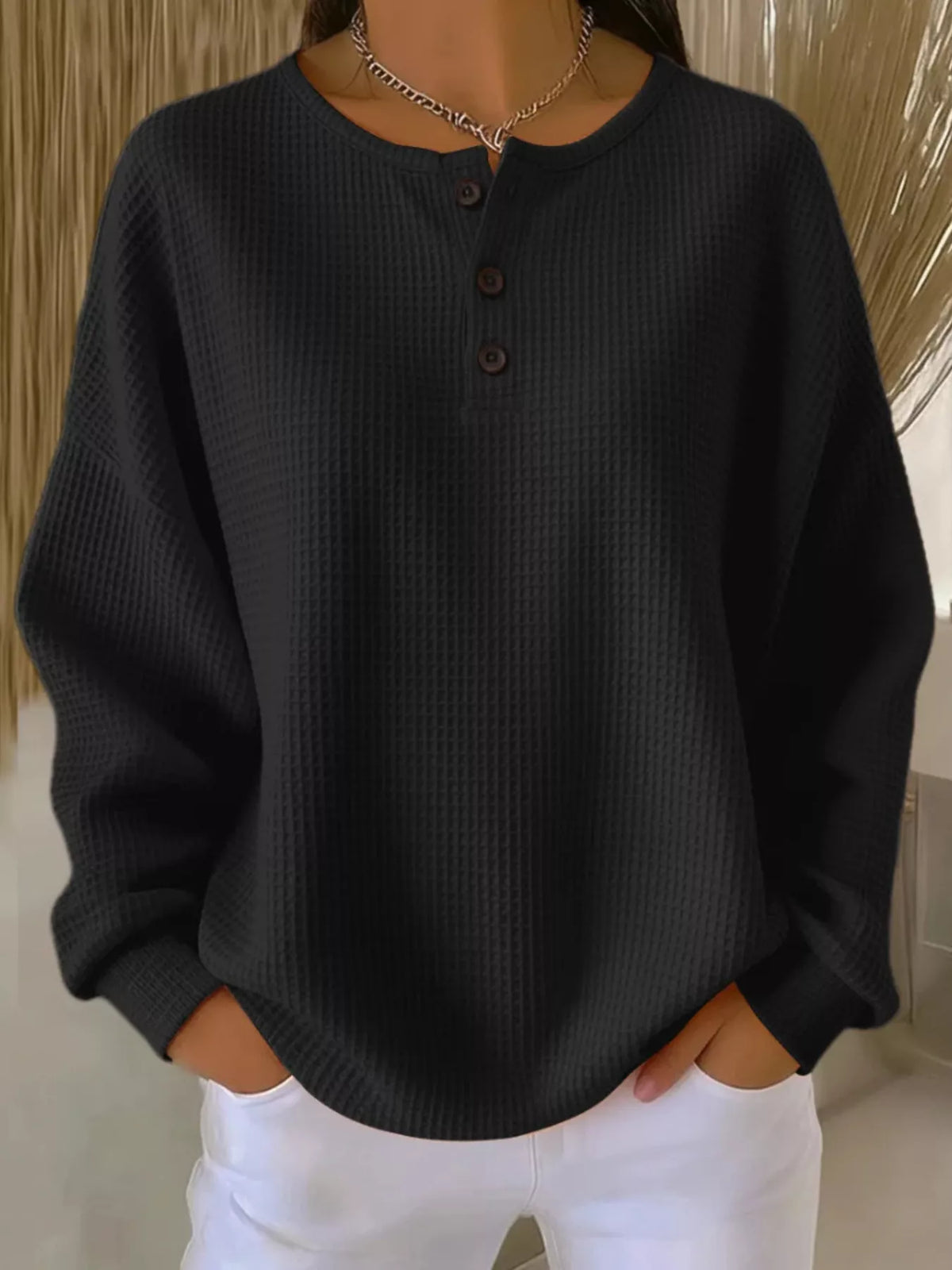 Adelina™ | Top de Tejido Waffle