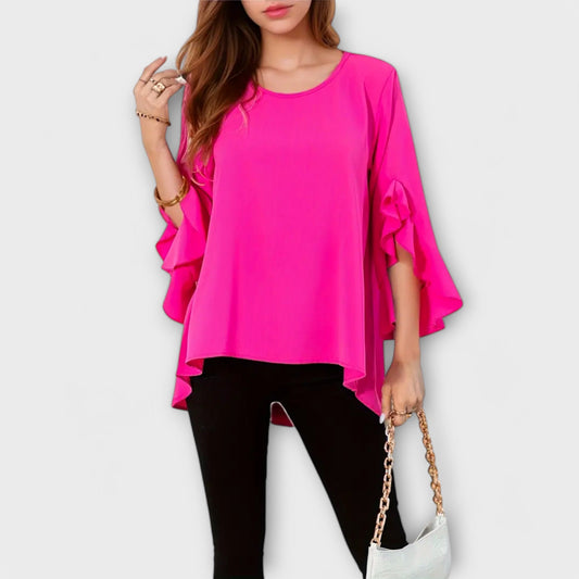 Aria - La blusa primaveral perfecta con escote redondo