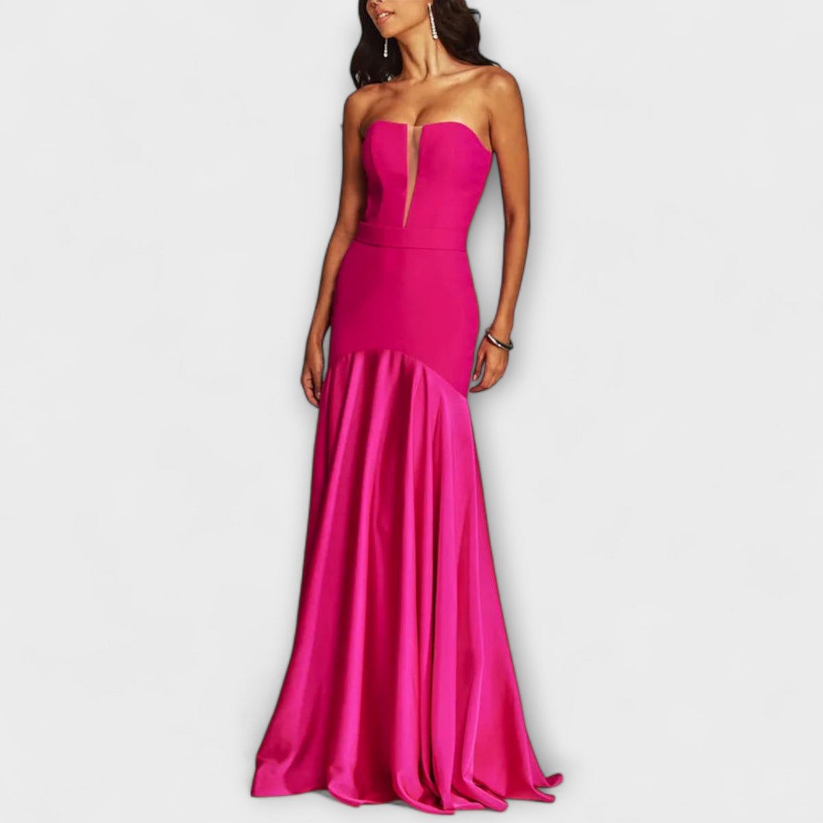 Vada - Maxi vestido con hombros descubiertos y escote en V