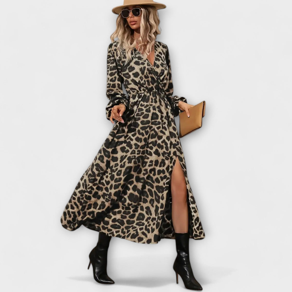 Natalie - Vestidos elegantes con estampado de leopardo