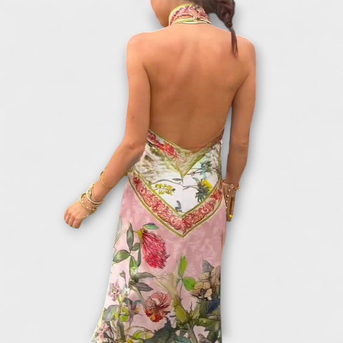 Ayla - Vestido maxi sin mangas con estampado floral