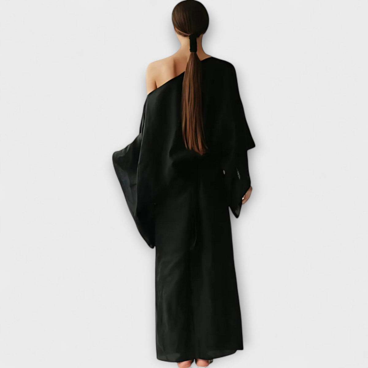 Dana - Vestido kimono de lino y algodón