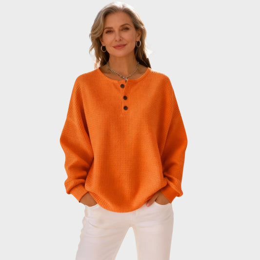Mia - Camiseta Henley Confortable
