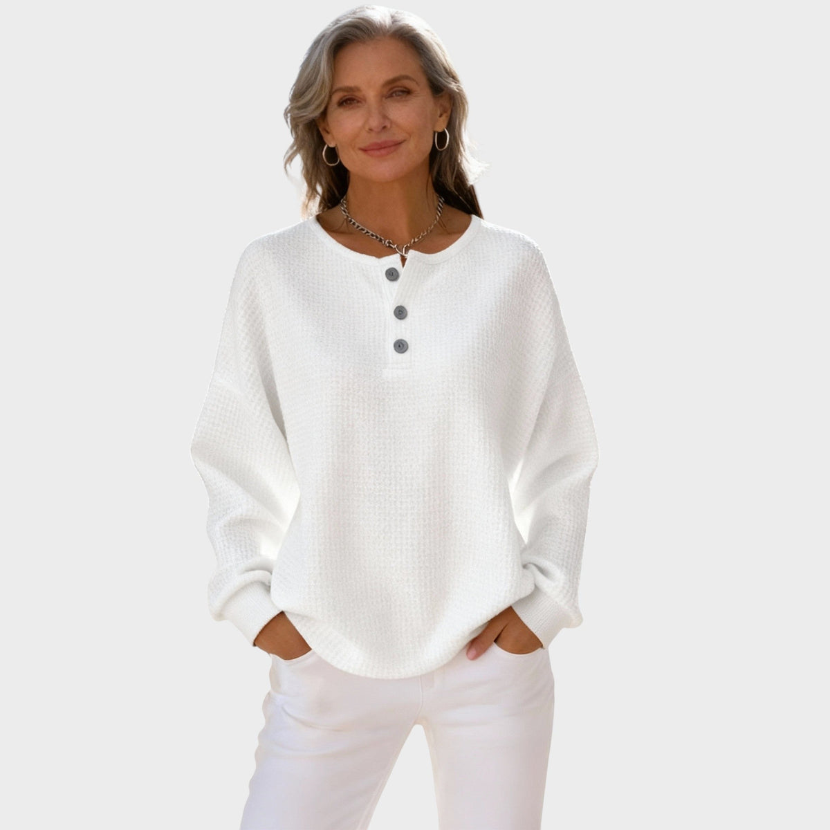 Mia - Camiseta Henley Confortable