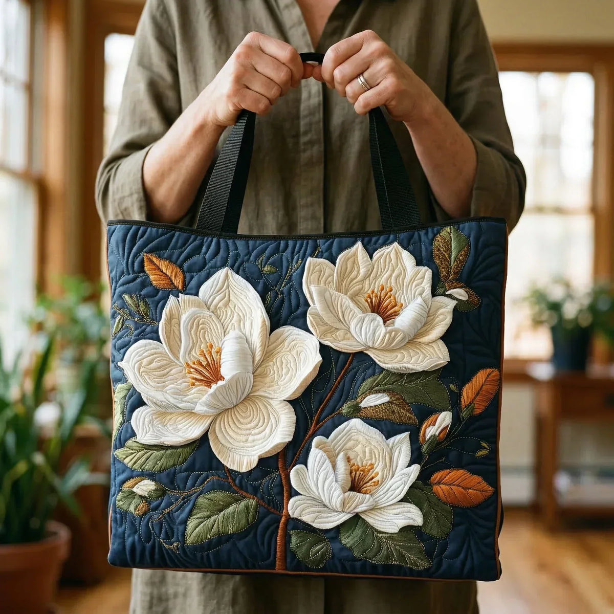 Magnolia Delicada | Bolso Artesanal Acolchado