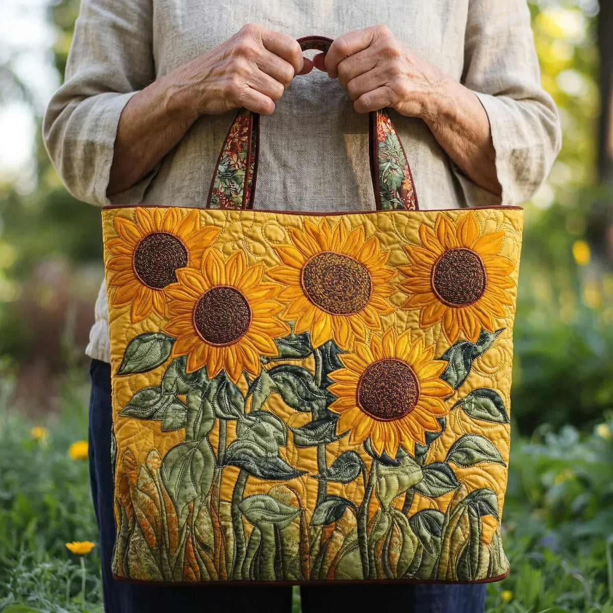 Girasoles | Bolso Artesanal Acolchado