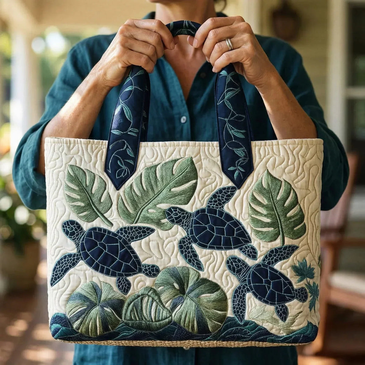 Tortuga Marina | Bolso Artesanal Acolchado