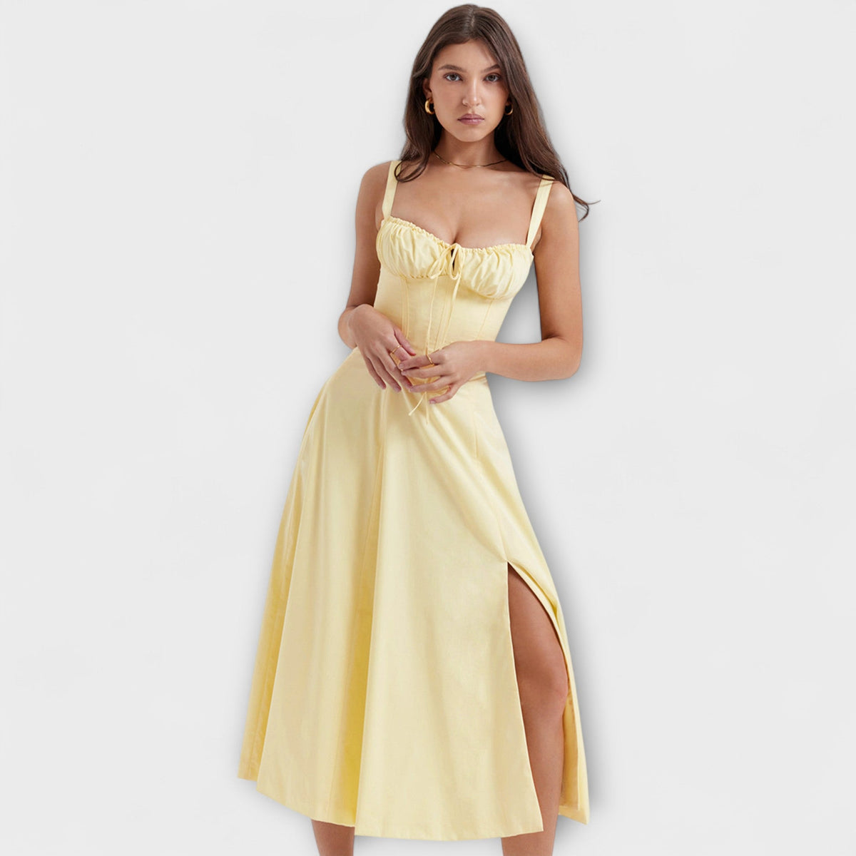 Zipporas - Vestido ajustado con un motivo floral moderno de primavera
