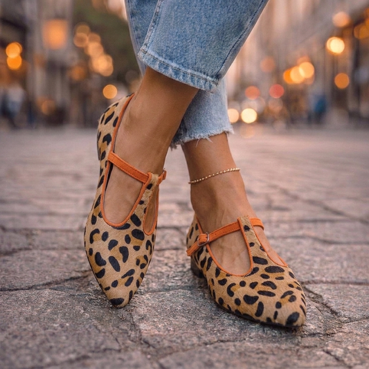 Matilde™ | Zapatos con Leopardo y Hebilla