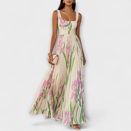 Vestidos maxi de chiffon con flores