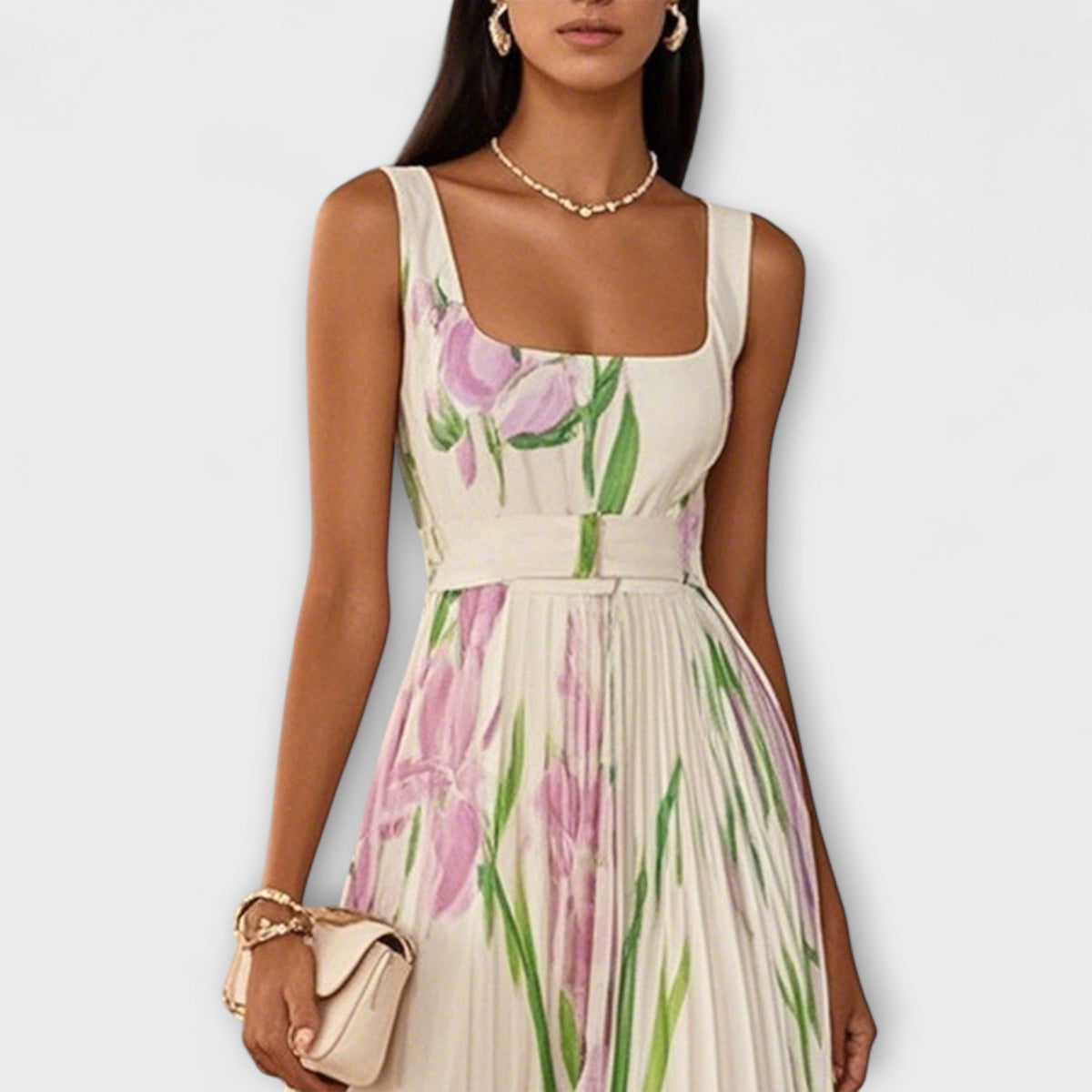 Vestidos maxi de chiffon con flores