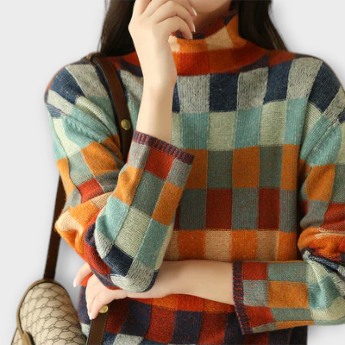 Erika – Suéter con motivo patchwork